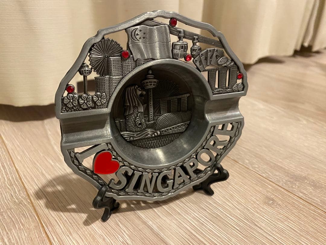 未使用 美品】シンガポール お土産 灰皿 観賞用 マリーナベイサンズ SG
