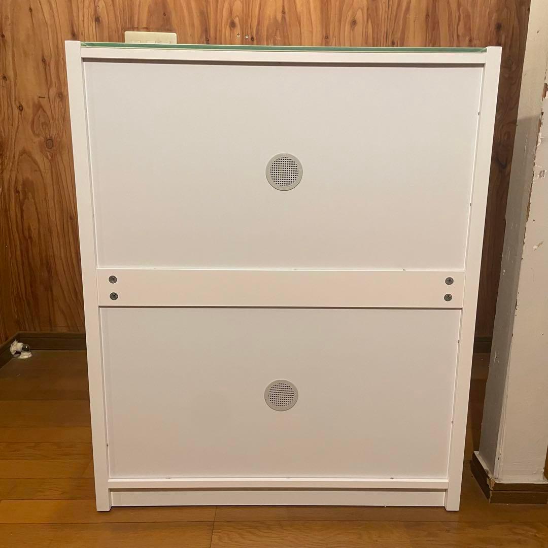 強化ガラス天板 食器棚 レンジ台 ボード 村内家具 幅74cm 送料込