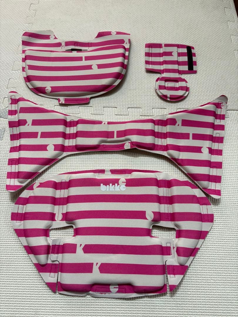 bikke2フロントチャイルドシート用ベース ストライプクッション付