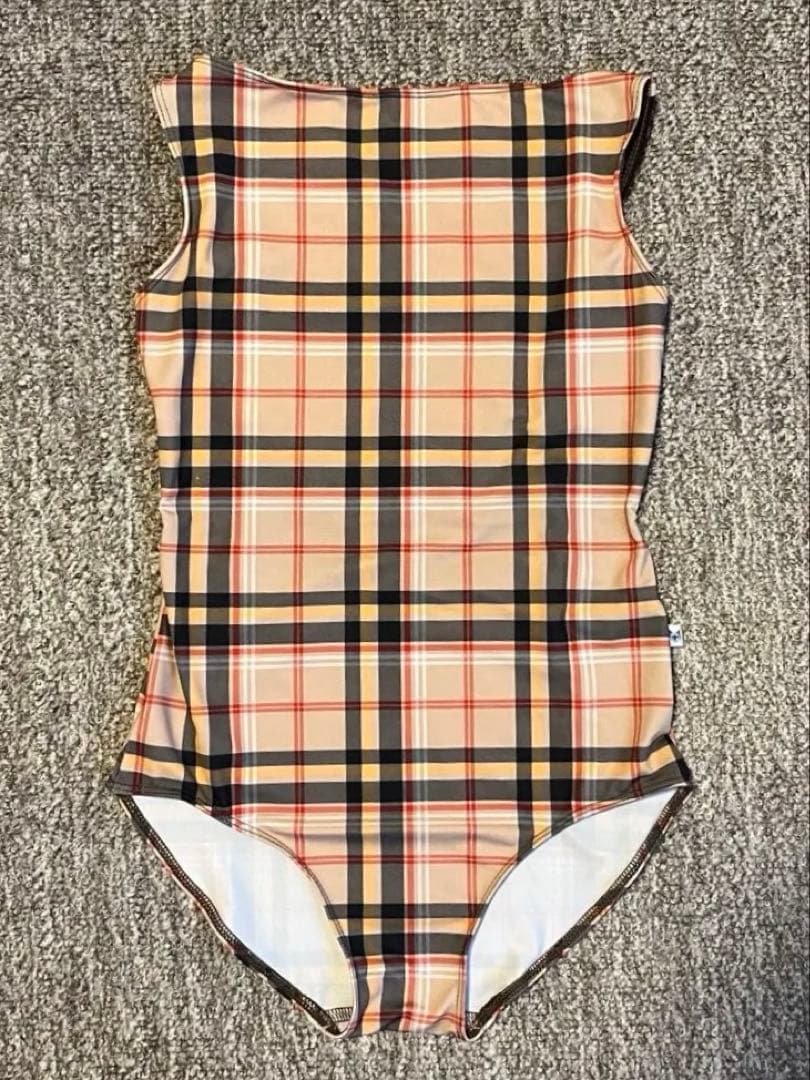 unoa ウノア レオタード British check Ivory Mサイズ