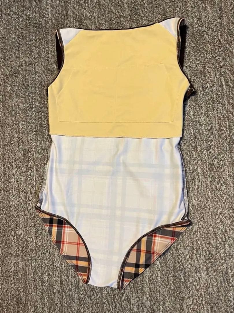 unoa ウノア レオタード British check Ivory Mサイズ