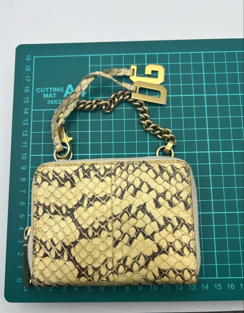 ドルチェ＆ガッバーナ パイソン チェーン付ウォレット 蛇革 ケース DG