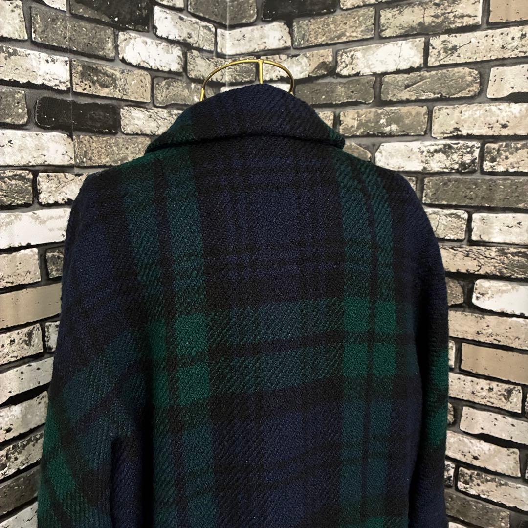 希少✨YORKLAND タータンチェック ロングコート ウール100%