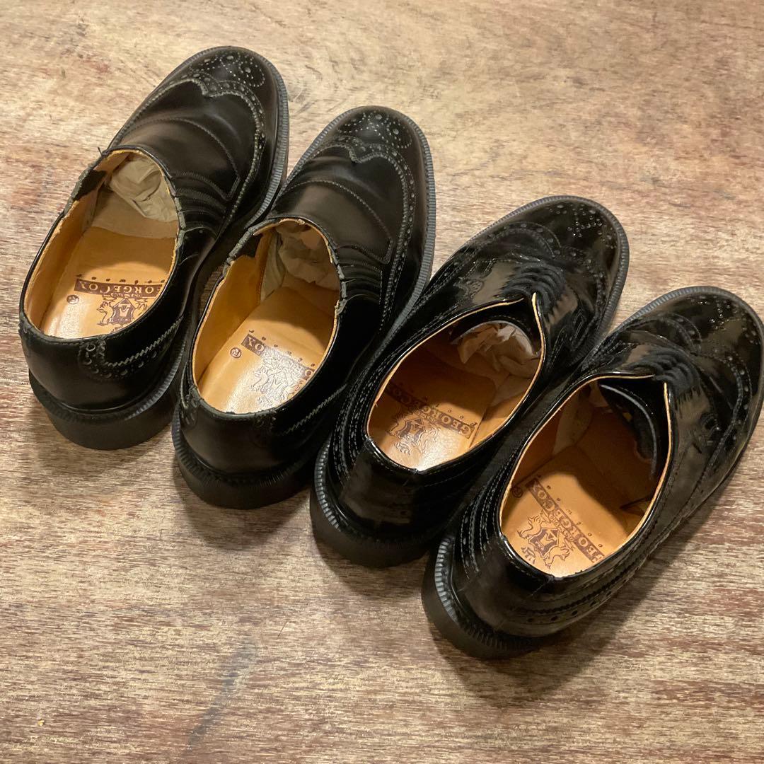 美品！2足セット！ジョージコックス ウイングチップ サイドゴア レースアップ