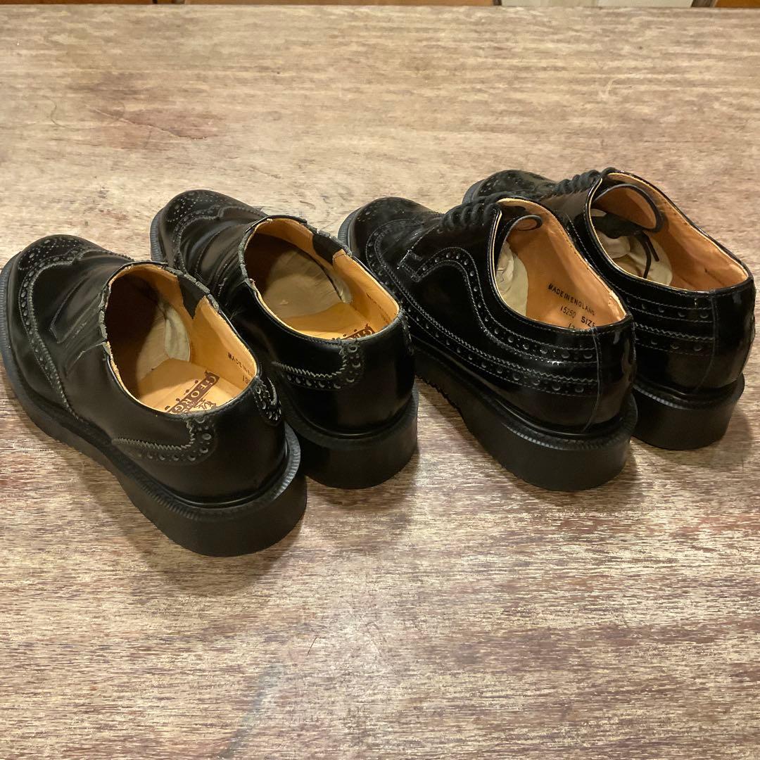 美品！2足セット！ジョージコックス ウイングチップ サイドゴア レースアップ