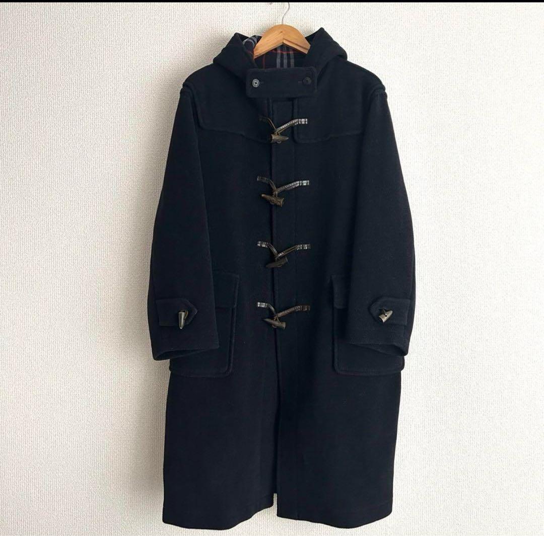 【美品】バーバリーズ 表記L ダッフルコート ムーアブルック ネイビー