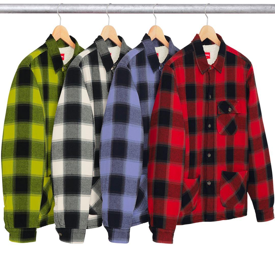 SUPREME バッファロー チェック 裏ボア シャツ M 木村拓哉キムタク着用