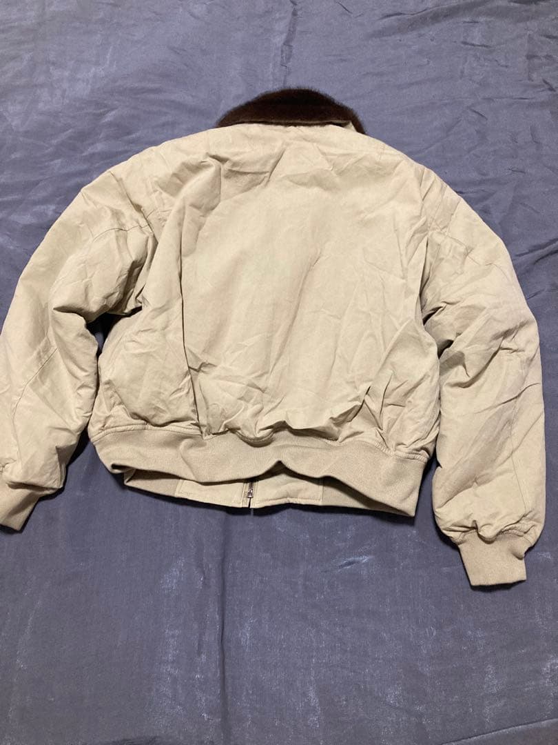 nothing written Maisonベージュフライトジャケット ファー襟 - メルカリ