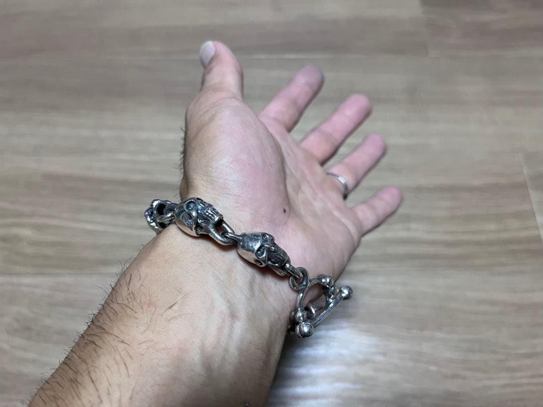 NECROMANCE ネクロマンス シルバー スカル ブレスレット hide - メルカリ