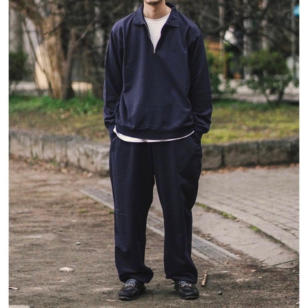 美品comoli 23ssコットンシルクジャージハーフジップPO サイズ2 - メルカリ