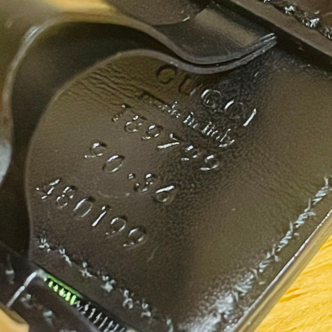 美品・希少】グッチ ガチャベルト 筆記体ロゴ 189799 グリーン