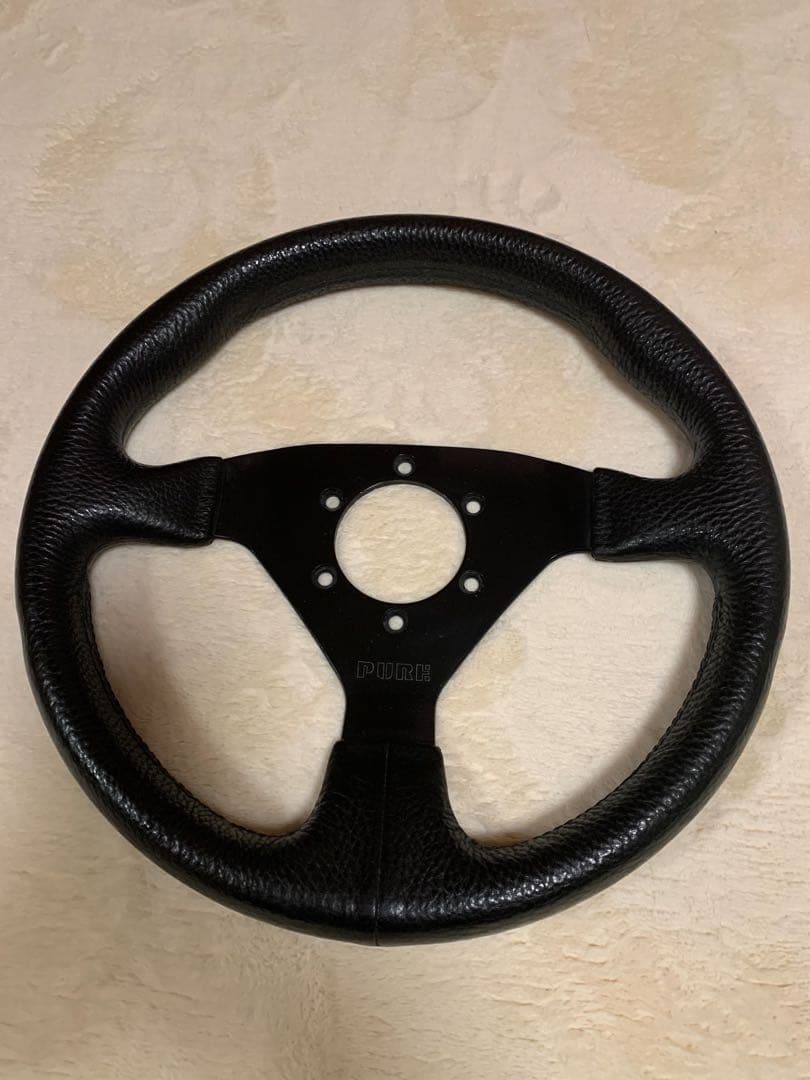 PURE ステアリングホイール 3スポーク 黒