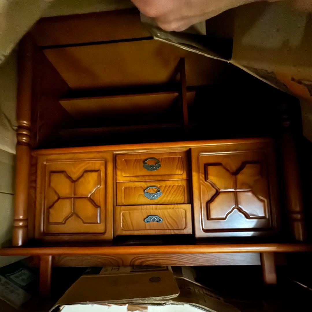 安く 買う家具・インテリア - 大型ダークブラウン木製キャビネット