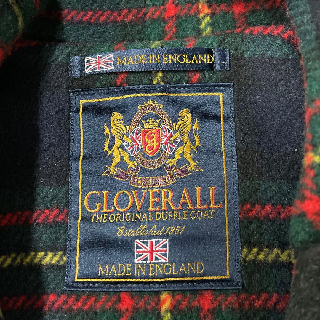 グローバーオール gloverall 英国製 チェック ダッフルコート 38