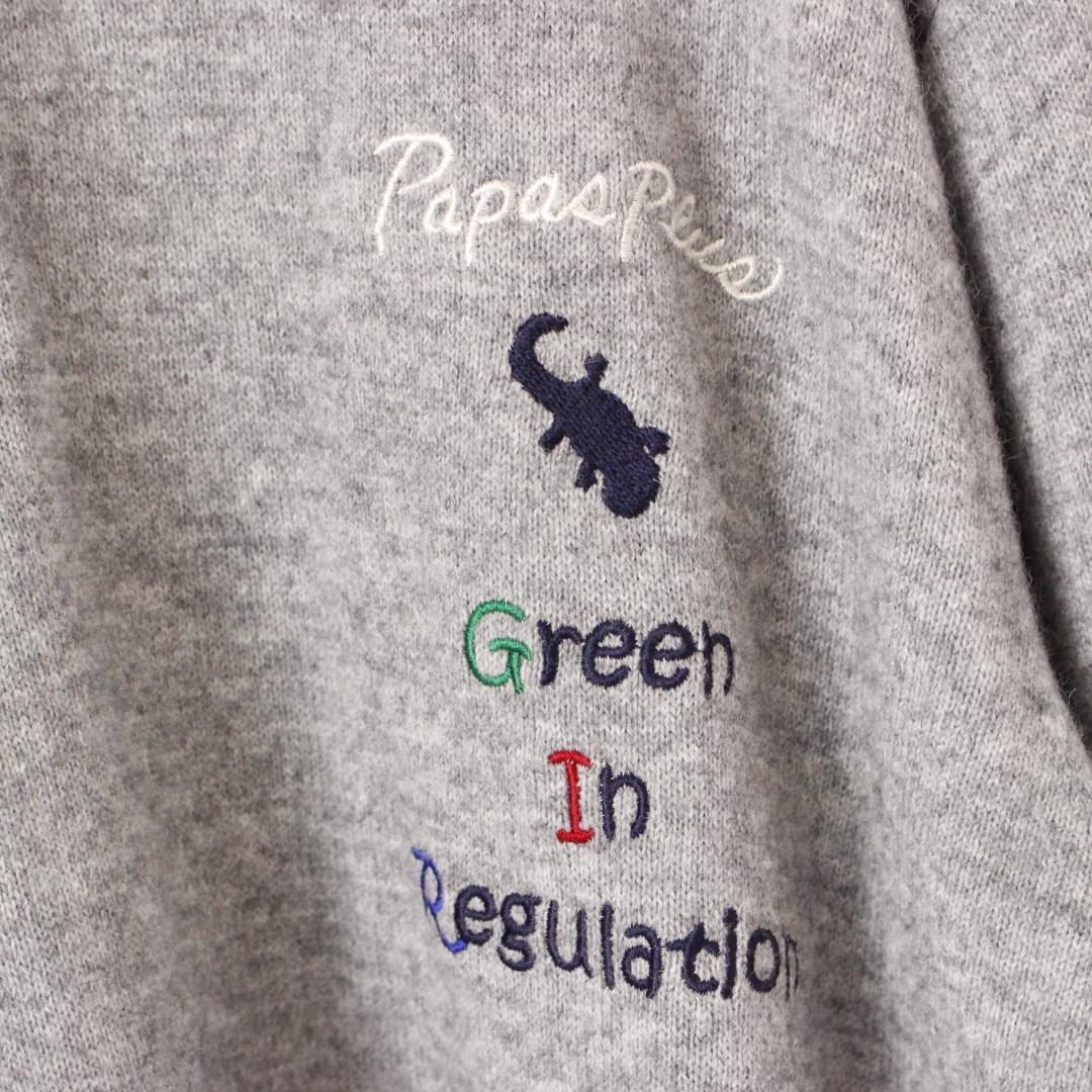 PAPAS PLUS GOLF カシミヤアンゴラハーフジップニット LLサイズ