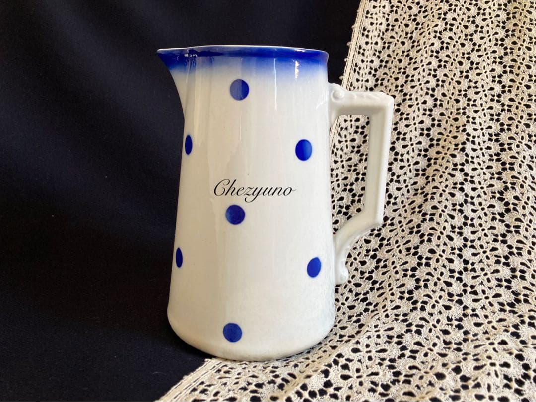 フランスアンティーク バドンビレ 大きめ 水玉ピッチャー