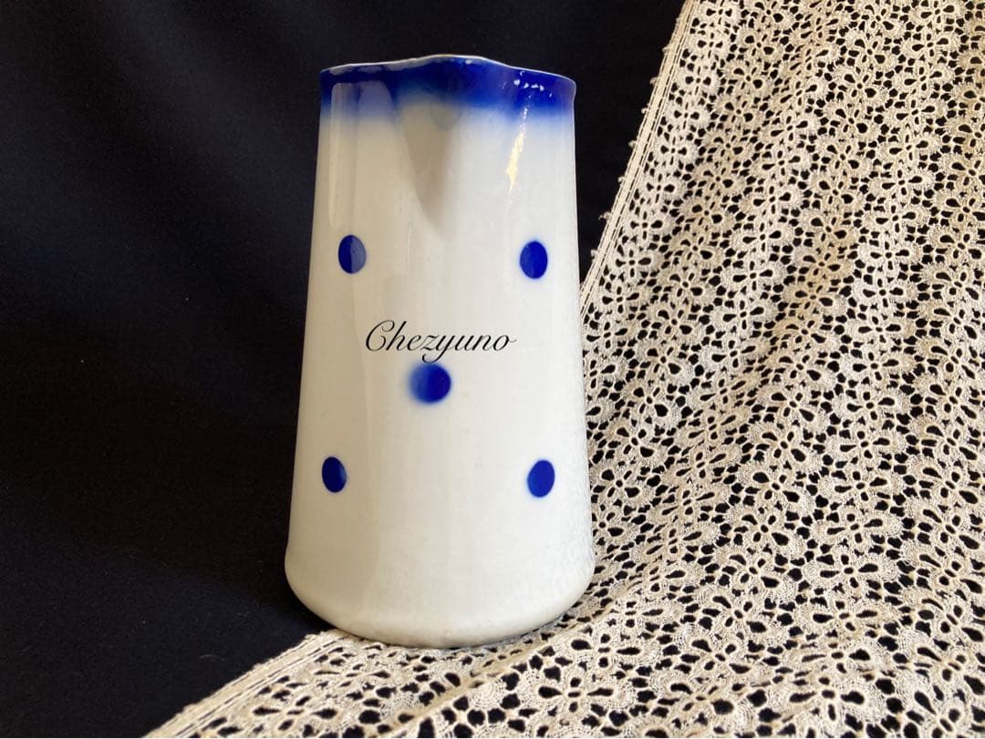 フランスアンティーク バドンビレ 大きめ 水玉ピッチャー