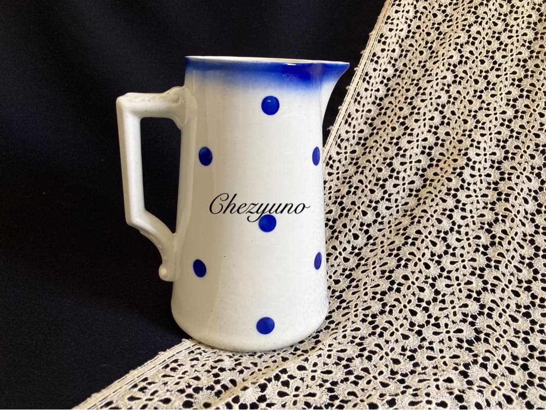 フランスアンティーク バドンビレ 大きめ 水玉ピッチャー