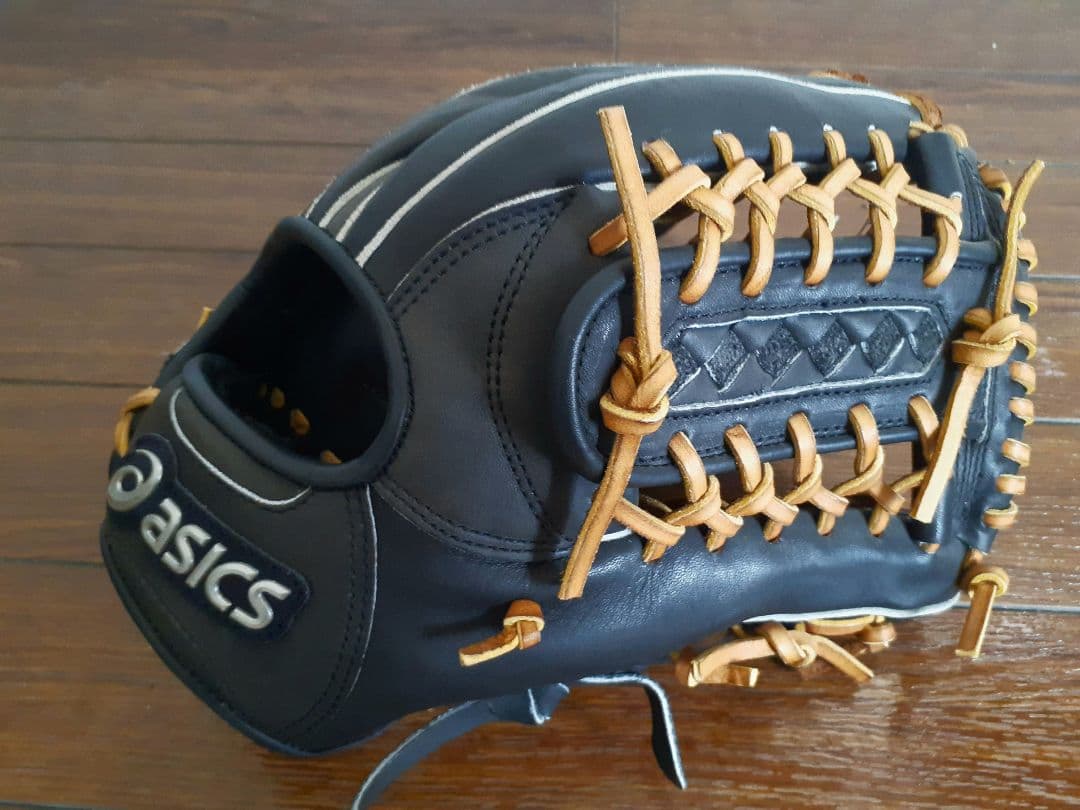 asics軟式オールラウンド用　 ブラック/ライトブラウン
