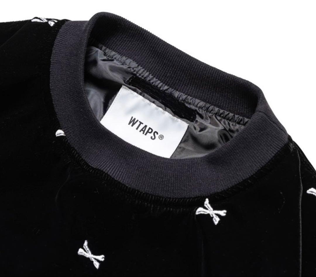 wtaps SMOCK クロスボーン ベルベット スモック ベロア 23aw 黒