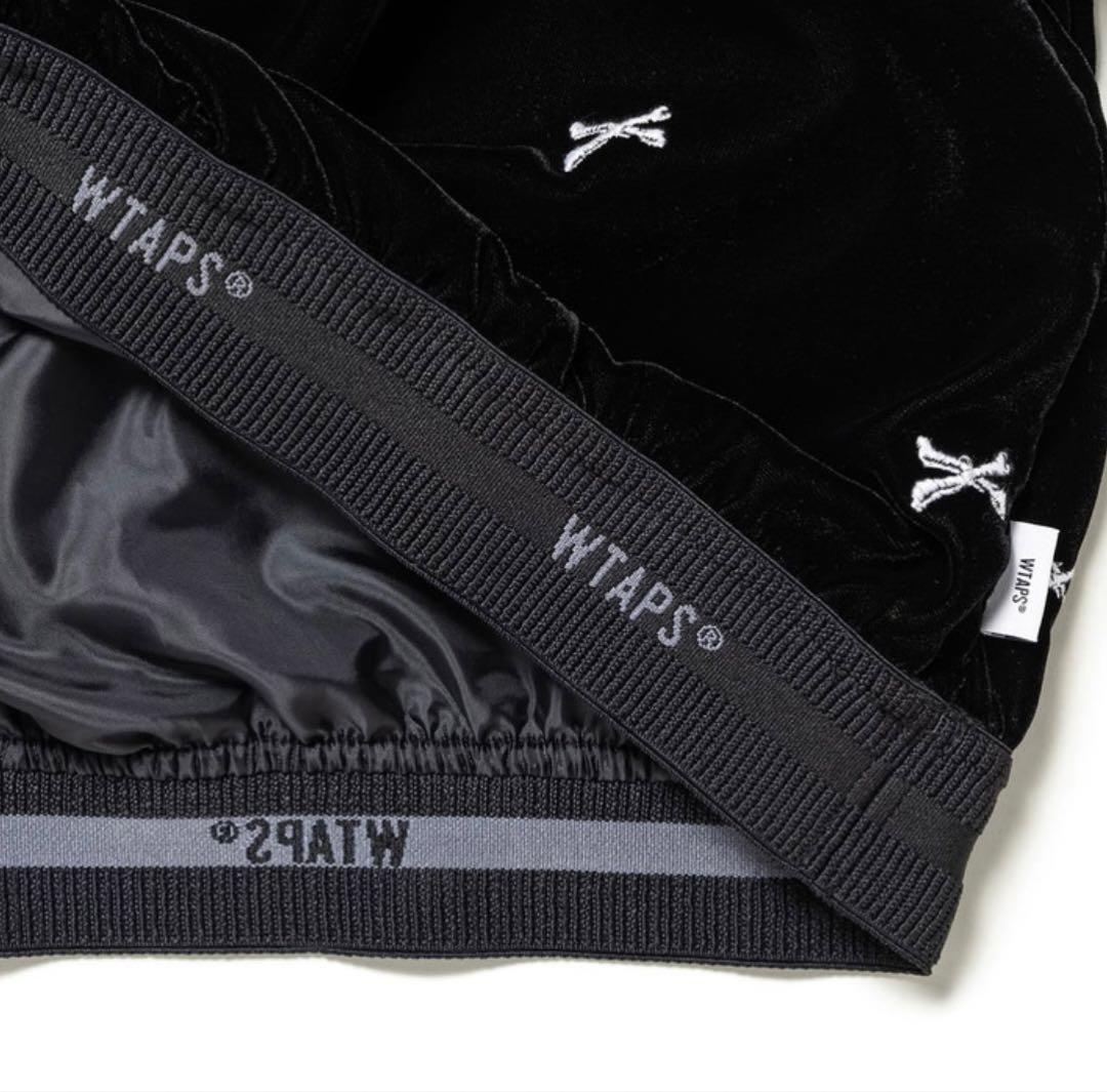 wtaps SMOCK クロスボーン ベルベット スモック ベロア 23aw 黒
