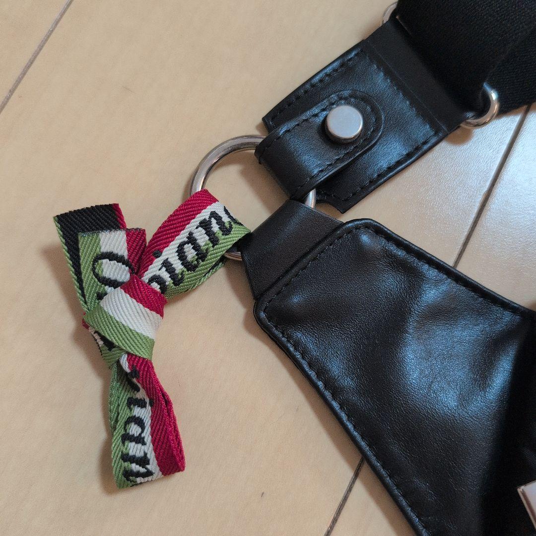 新品・タグ付】Orobianco メンズ ブラック ボディバッグ 保存袋付