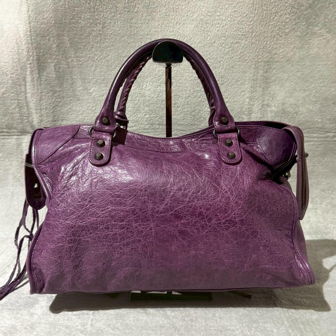バッグ Balenciaga The City Shoulder Bag Purple