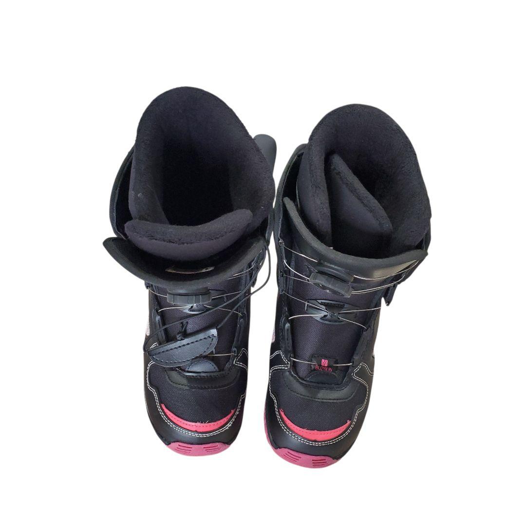 【美品】スノーボードブーツ 女性用 23.0 ブラック/ピンク
