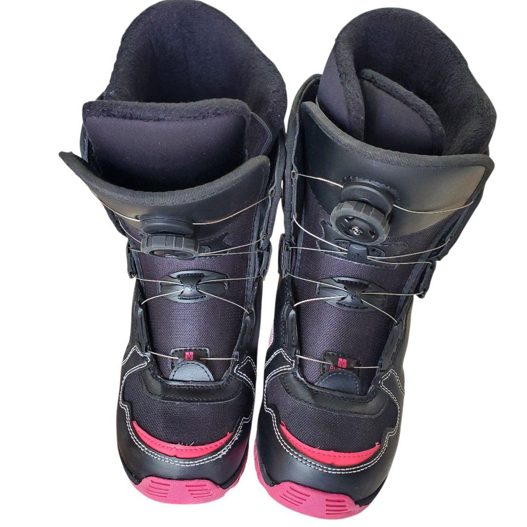【美品】スノーボードブーツ 女性用 23.0 ブラック/ピンク