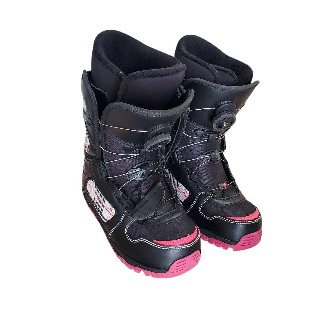 【美品】スノーボードブーツ 女性用 23.0 ブラック/ピンク