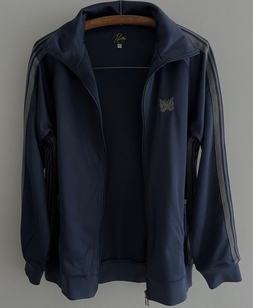 NEEDLESニードルスMトラックジャケットJ0226ネイビー刺繍ジャージ