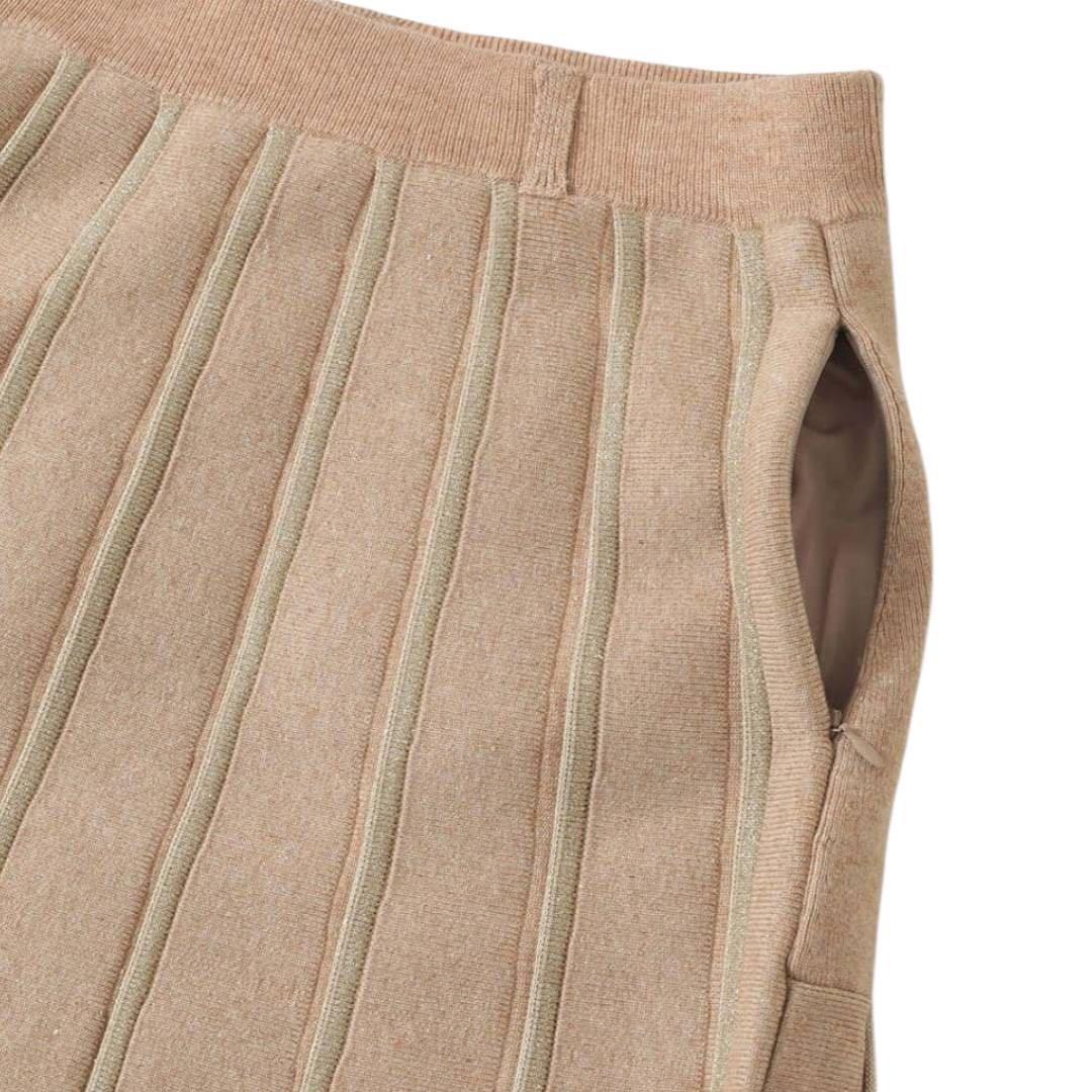 MARK&LONA M プリーツスカートマーク＆ロナスカート 2024ラメニット