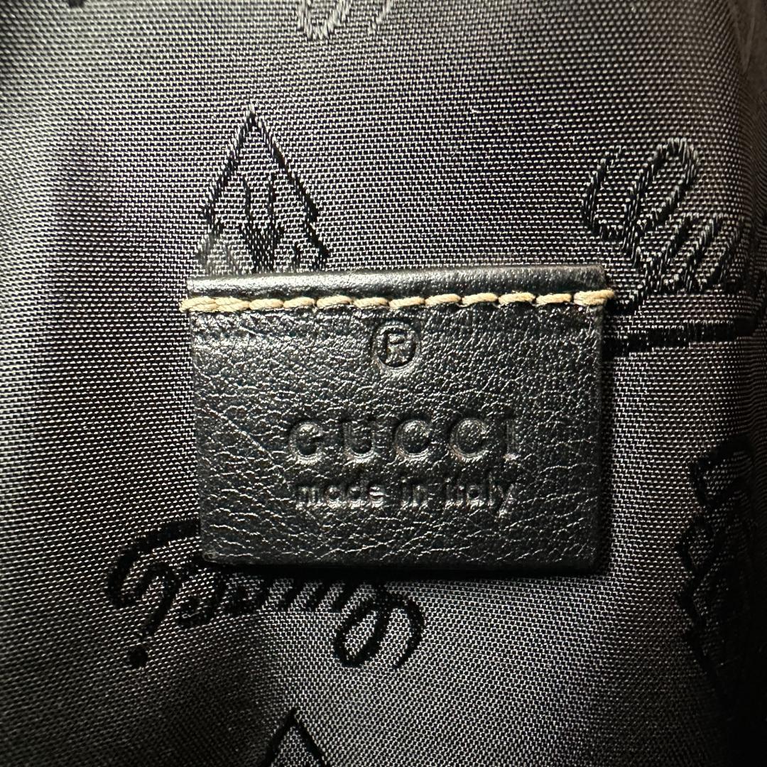 美品✨GUCCI 1436 ボディバッグ レザー ブラック