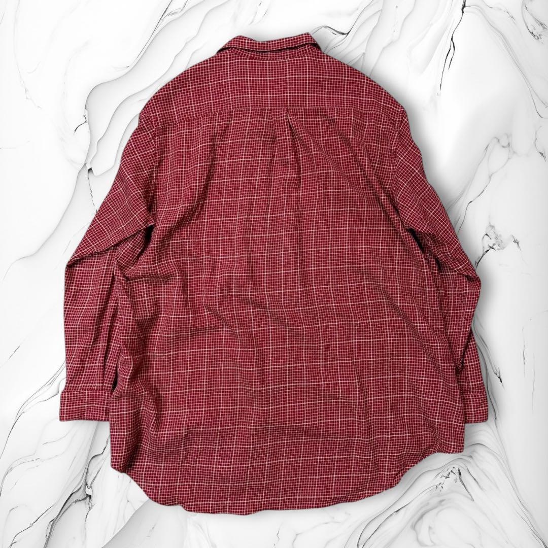 《98SS》Y's for men ウール オープンカラーシャツ 開襟 チェック