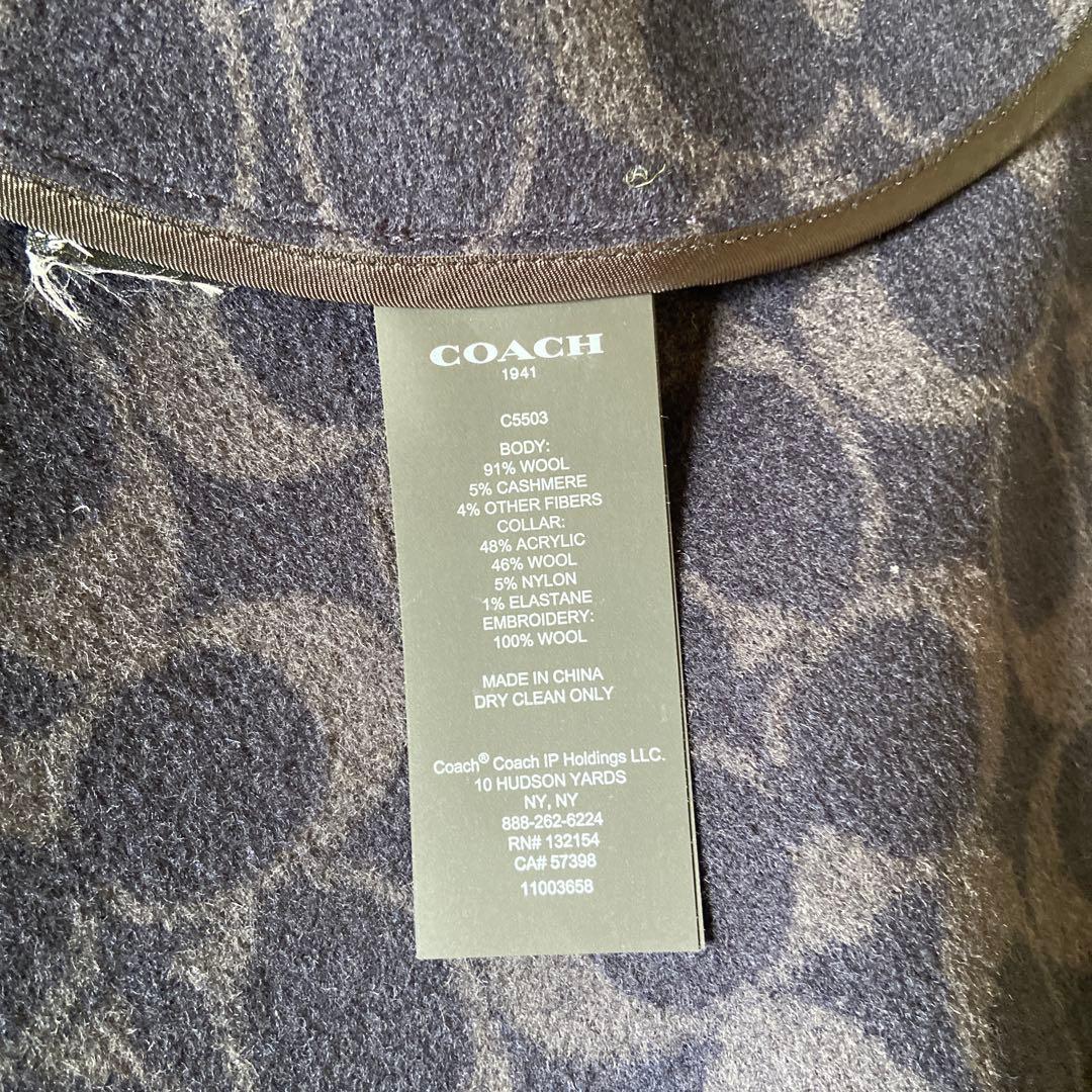 COACH ネイビー ジップアップポンチョ XS/S コーチ