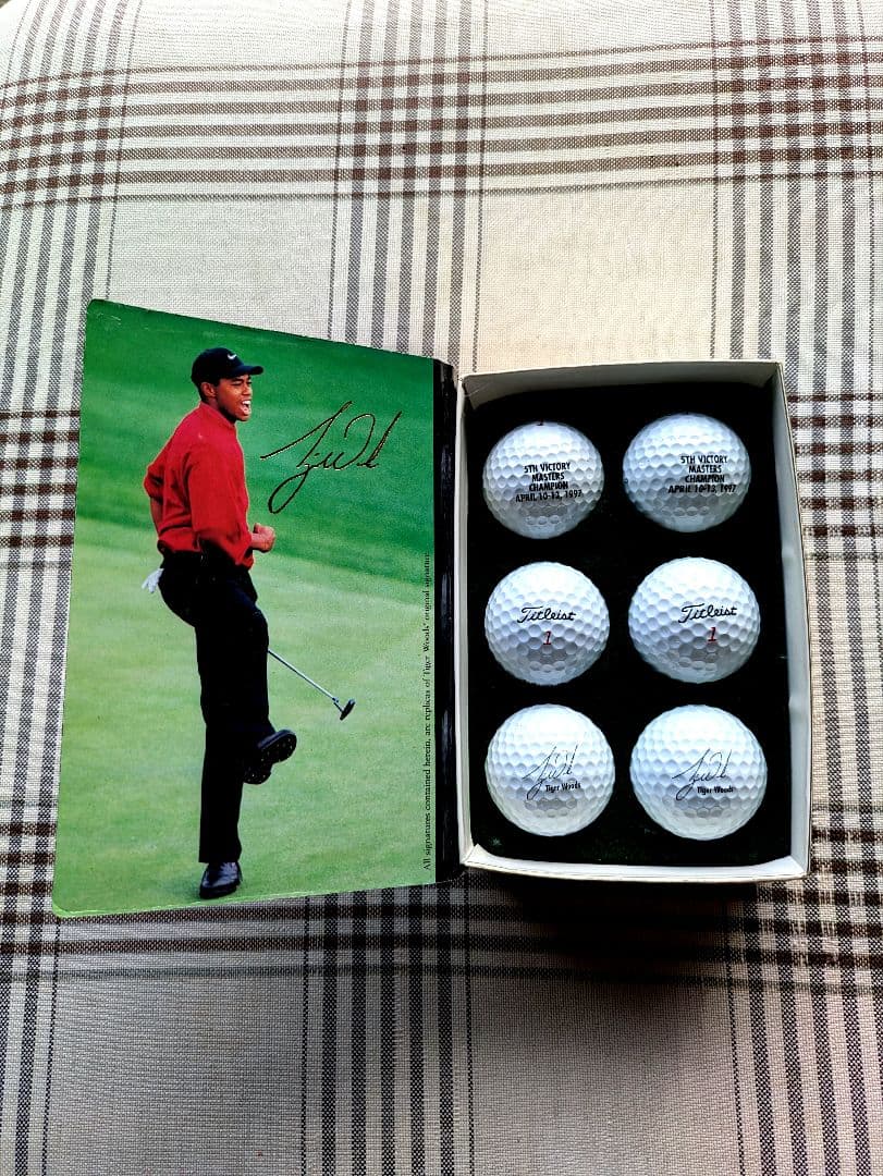 タイガー・ウッズ マスターズ　優勝記念 サイン入りゴルフボール6個セット