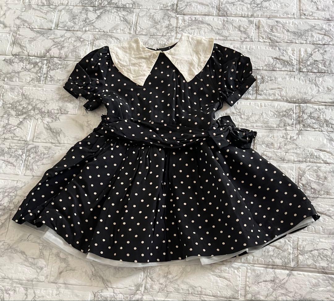 シャーリーテンプル キッズドットワンピース110cm - メルカリ