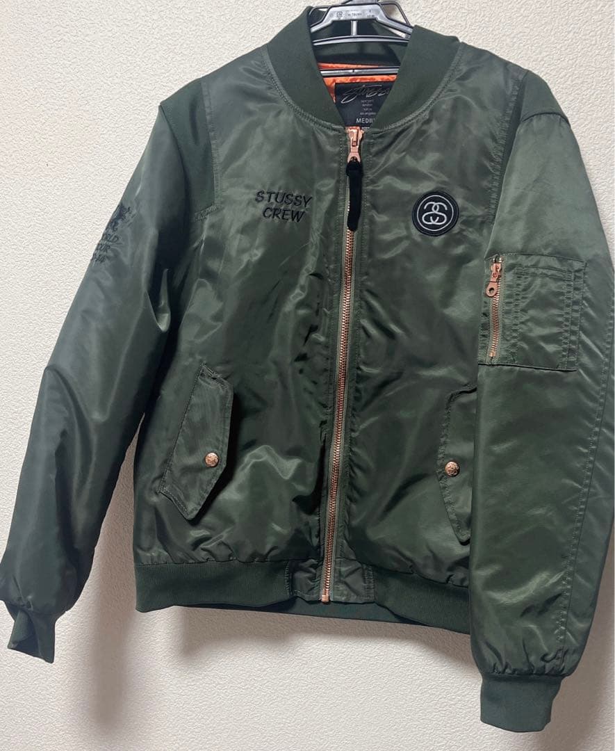 STUSSY WOMEN MA-1 総刺繍