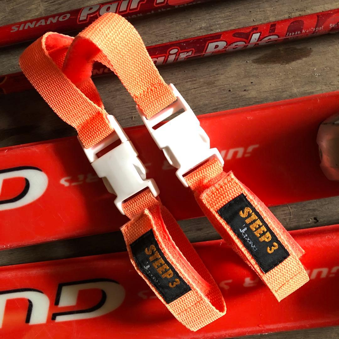 ジュニアスキーセット　スキー板　　ビンディング　ストック　ホルダーベルト