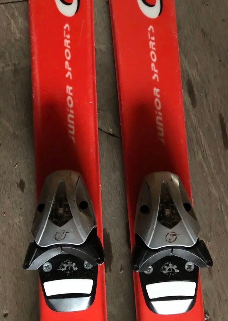 ジュニアスキーセット　スキー板　　ビンディング　ストック　ホルダーベルト