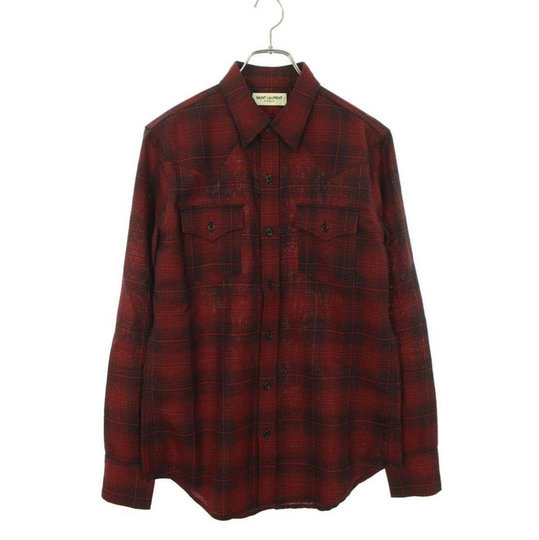 サンローラン オンブレチェックシャツ 16AW 岩田剛典 着用 - メルカリ