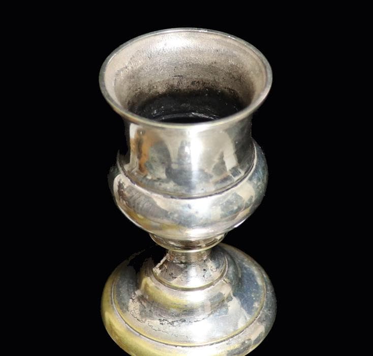 アンティーク・クリストフル キャンドルスタンド 25cm 純銀P 蝋燭立て