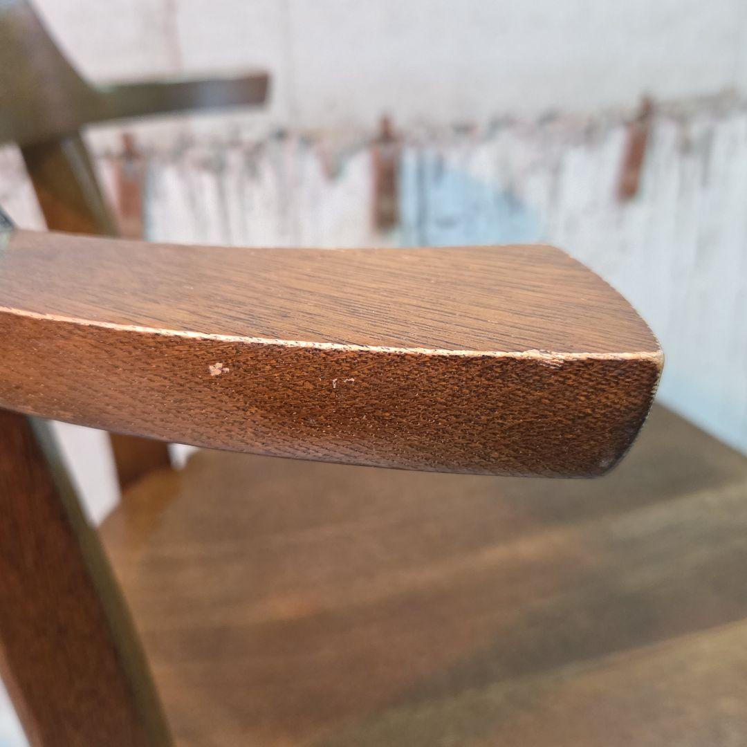 柏木工「ソフィー」 アームチェア 座面低め ダークブラウン ナラ材 2脚セット②