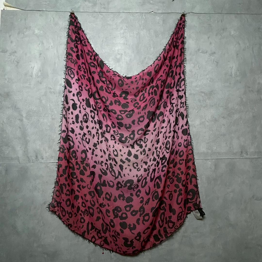 Alexander McQueen レオパード ストール 大判 RG343