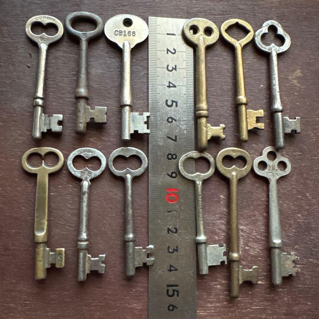 スケルトンキー／ランドリーピン／アンティーク／USA