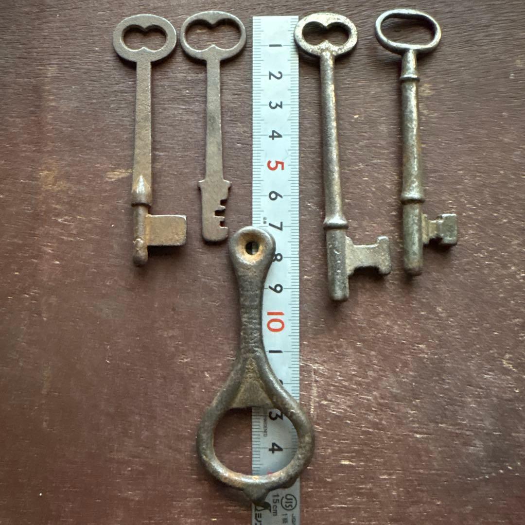 スケルトンキー／ランドリーピン／アンティーク／USA