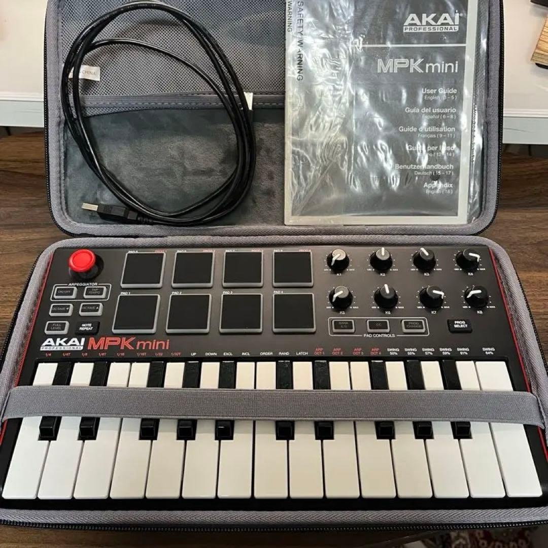 【動作確認済/ケース付属】AKAI MPK mini MKⅡ MIDIキーボード