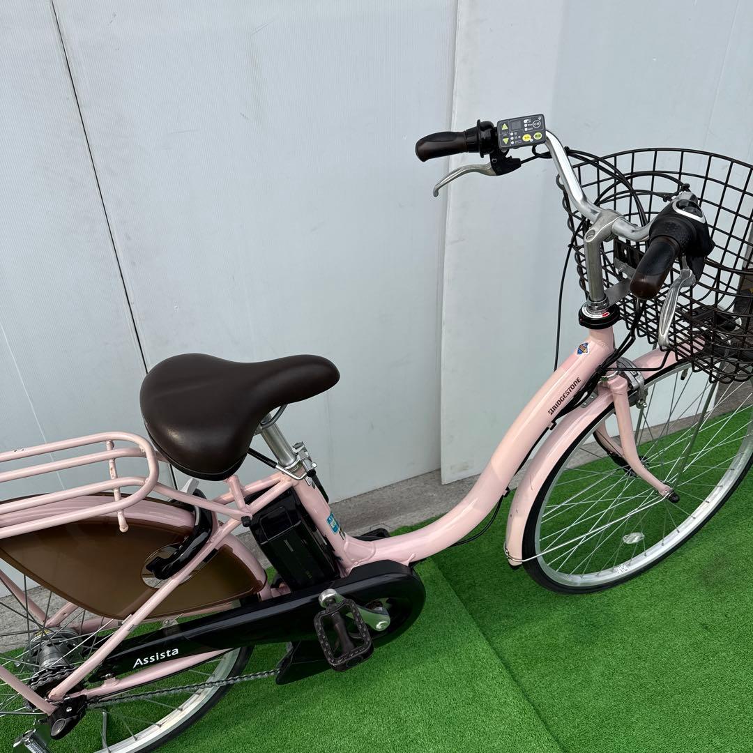 ブリヂストン電動アシスト自転車26インチ ピンク