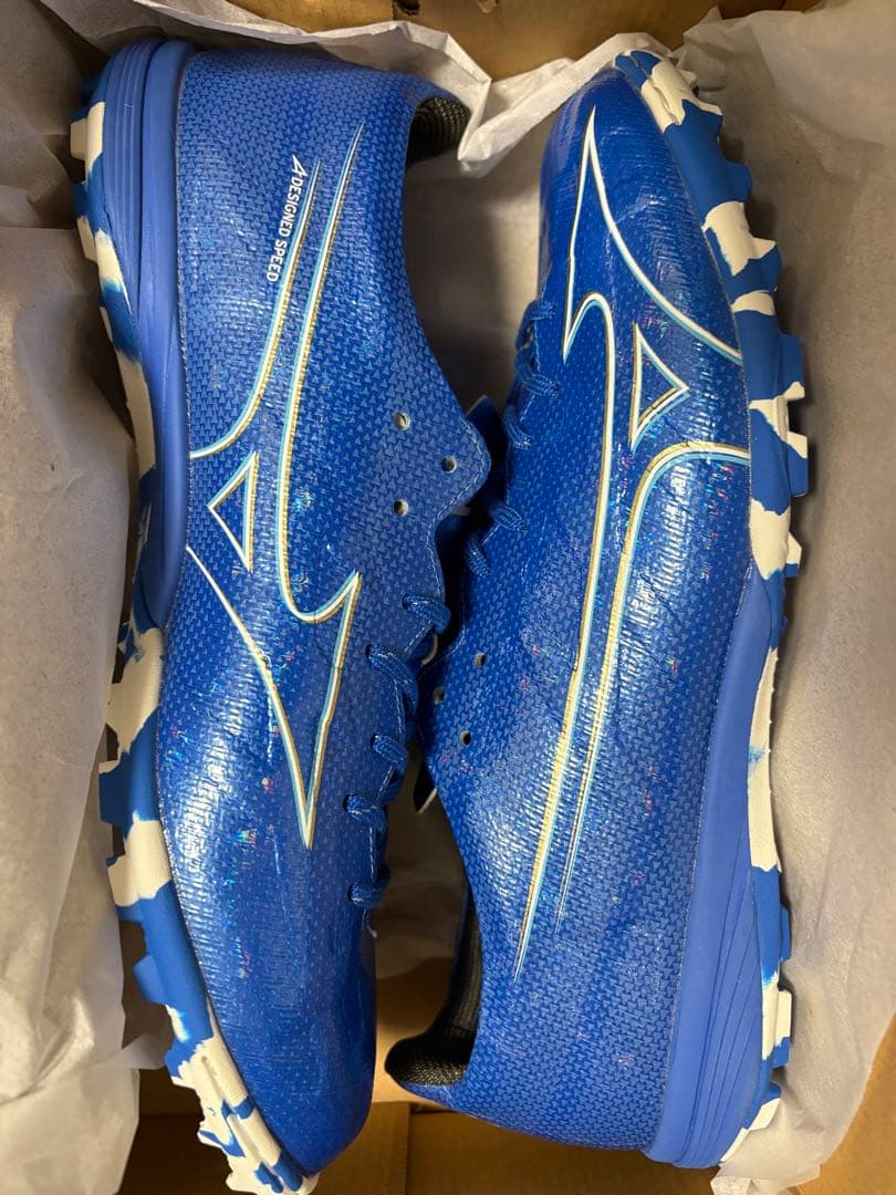 新品 26.5cm ミズノ アルファ プロ AS TF 青