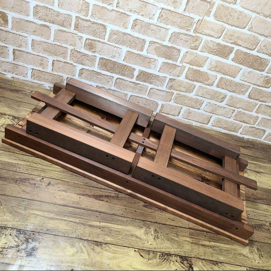 No1343【☆送料無料】縁台、木製 ベンチ、イス、腰掛け【脚折りたたみ